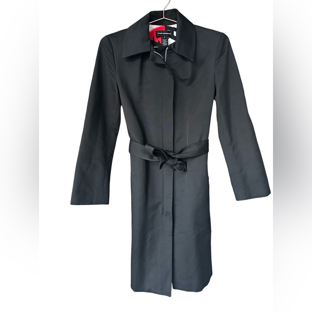 Club Monaco Black Belted Coat - Picture 8 of 12